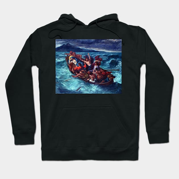 Eugène Delacroix Christ Asleep during the Tempest Hoodie by pdpress